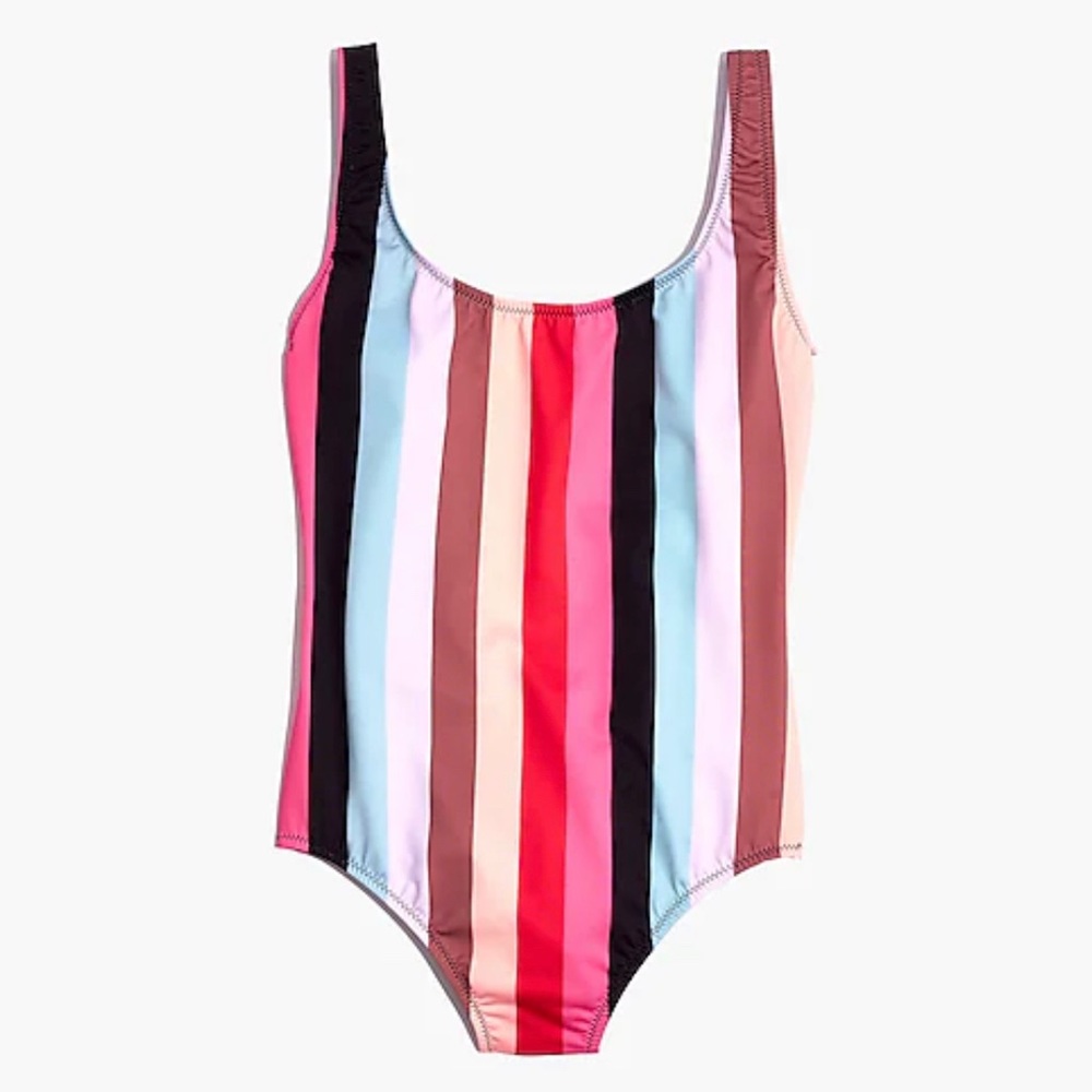 SOLID & STRIPED Multicolor Striped One Piece Swimsuit